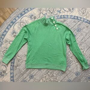 J. Crew Green Buttoned Pullover